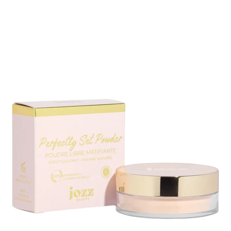Découvrez la Perfectly Set Powder, l'étape finale de votre routine makeup pour un teint mat et parfaitement fixé. Cette poudre libre matifiante est la solution idéale pour prolonger la tenue de votre maquillage sans alourdir le visage.