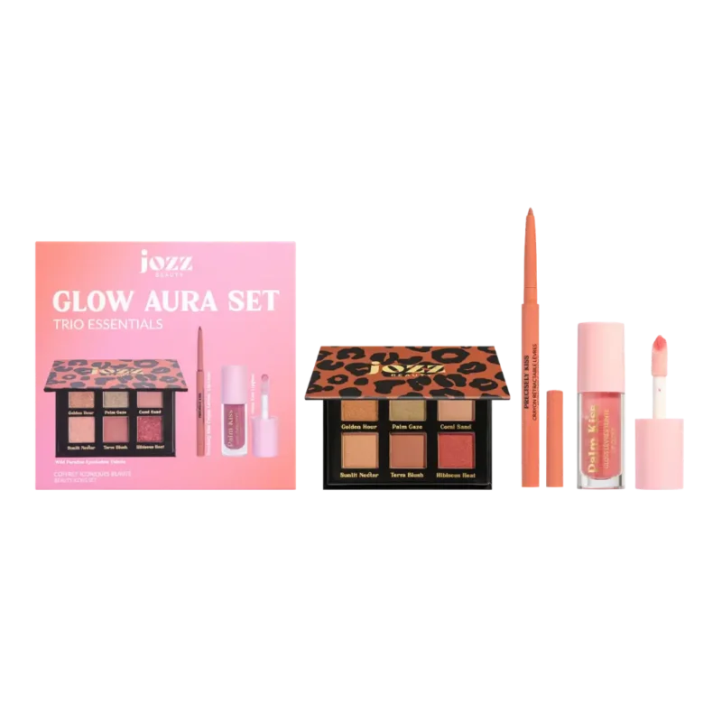 Plongez dans un univers où la beauté sauvage rencontre l'élégance solaire avec le coffret Glow Aura.