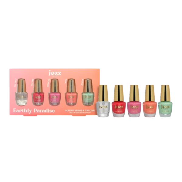 Laissez-vous transporter par une vague de fraîcheur tropicale avec le coffret vernis Earthly Paradise.