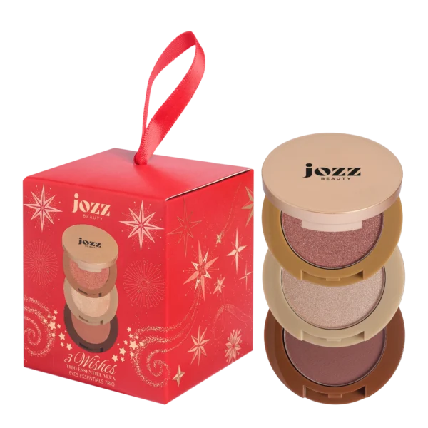 Coffret 3 Wishes Trio Yeux rouge avec trois fards à paupières compacts JOZZ Beauty